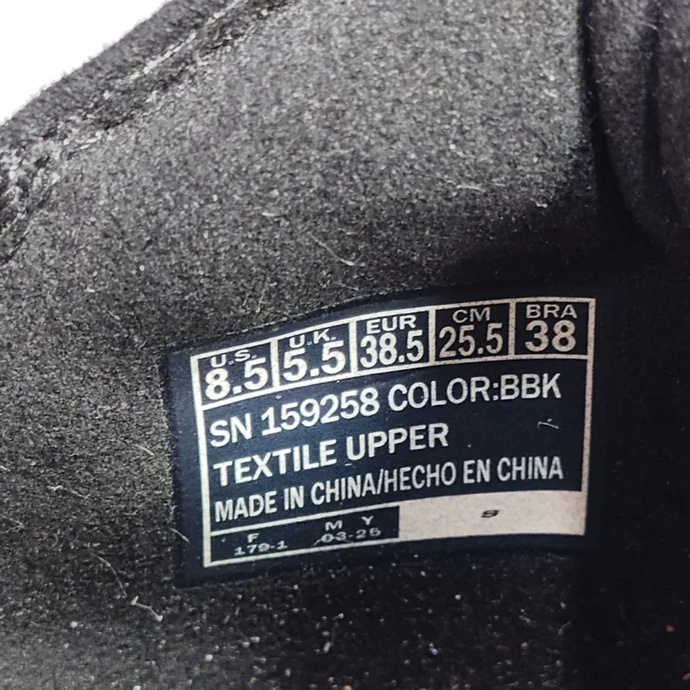 Skechers Newport Wedge Casual Shoes Womens US 8.5 Black Relaxed Fit Air-Cooled